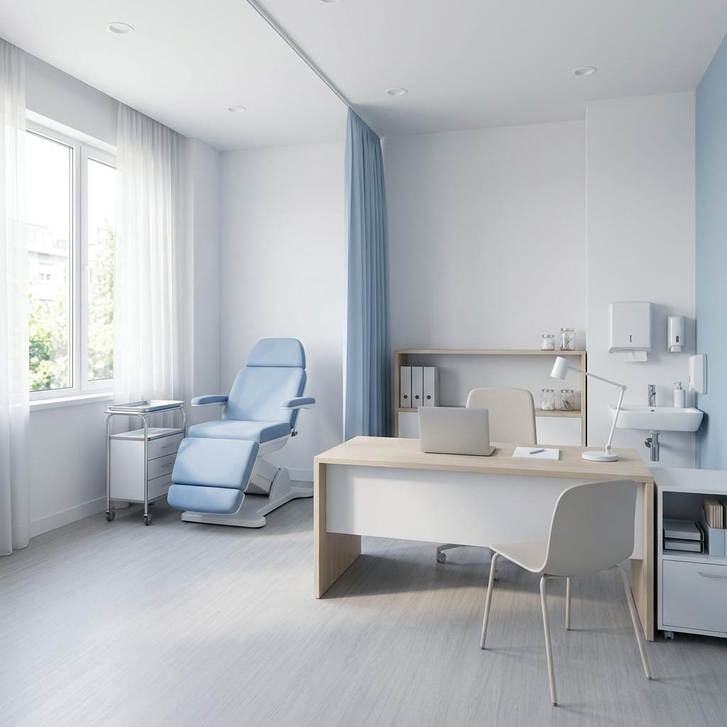 Private treatment room in a modern medical clinic
